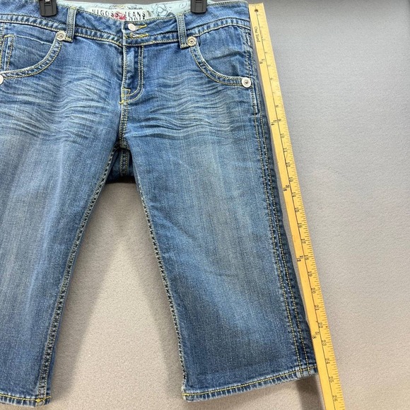 Vigoss Women's Denim Shorts Size 13/14 Embroidered Button Flap Pockets - Picture 8 of 13